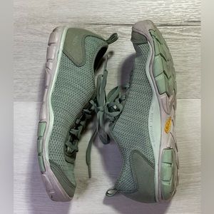 KEEN Lace-Up Knit Shoes - Hush Knit CNX, Lily Green, Size 9.5